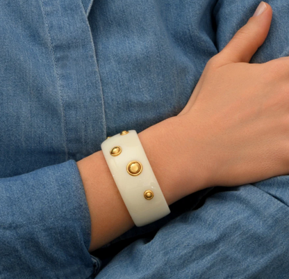 Bracelet manchette Masseria - blanc SATELLITE