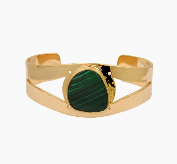 Bracelet fin manchette ajustable Noto - vert SATELLITE