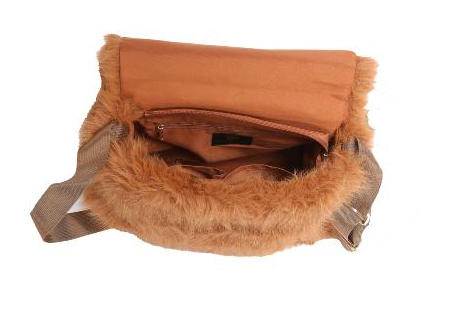 Sac porté travers à rabat effet fourure TENDANCE - FLAPELLI  LE VOYAGE EN PANIER