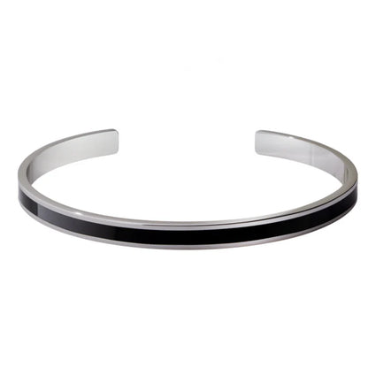 JONC Unisex Bangle - Argent et Noir BANGLE-UP