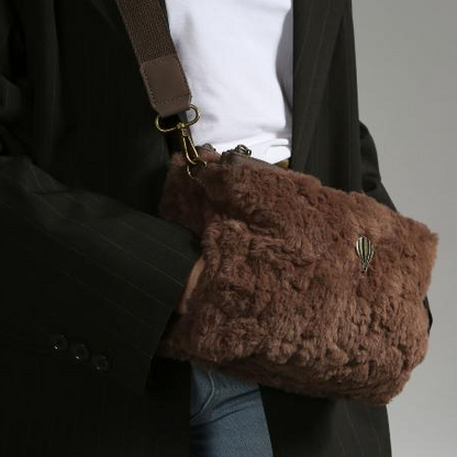 Sac manchon moumoute TENDANCE - LAMANI  MOKA LE VOYAGE EN PANIER