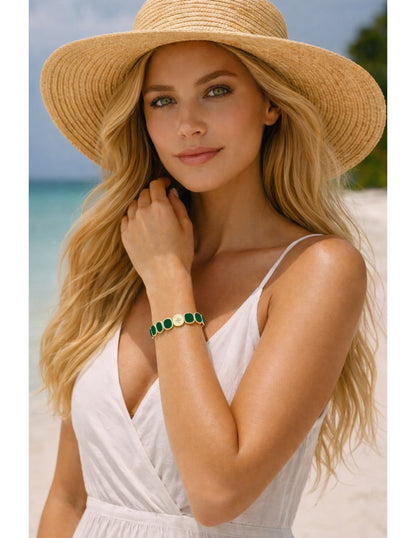 Bracelet Dame  Métal émaillé EMERAUDE LAUREN STEVEN