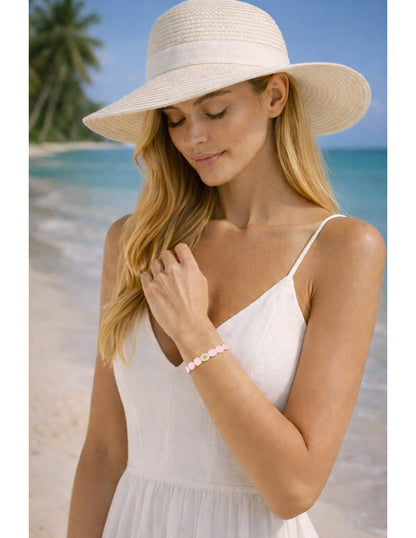 Bracelet Dame  Métal émaillé ROSE DRAGEE  LAUREN STEVEN