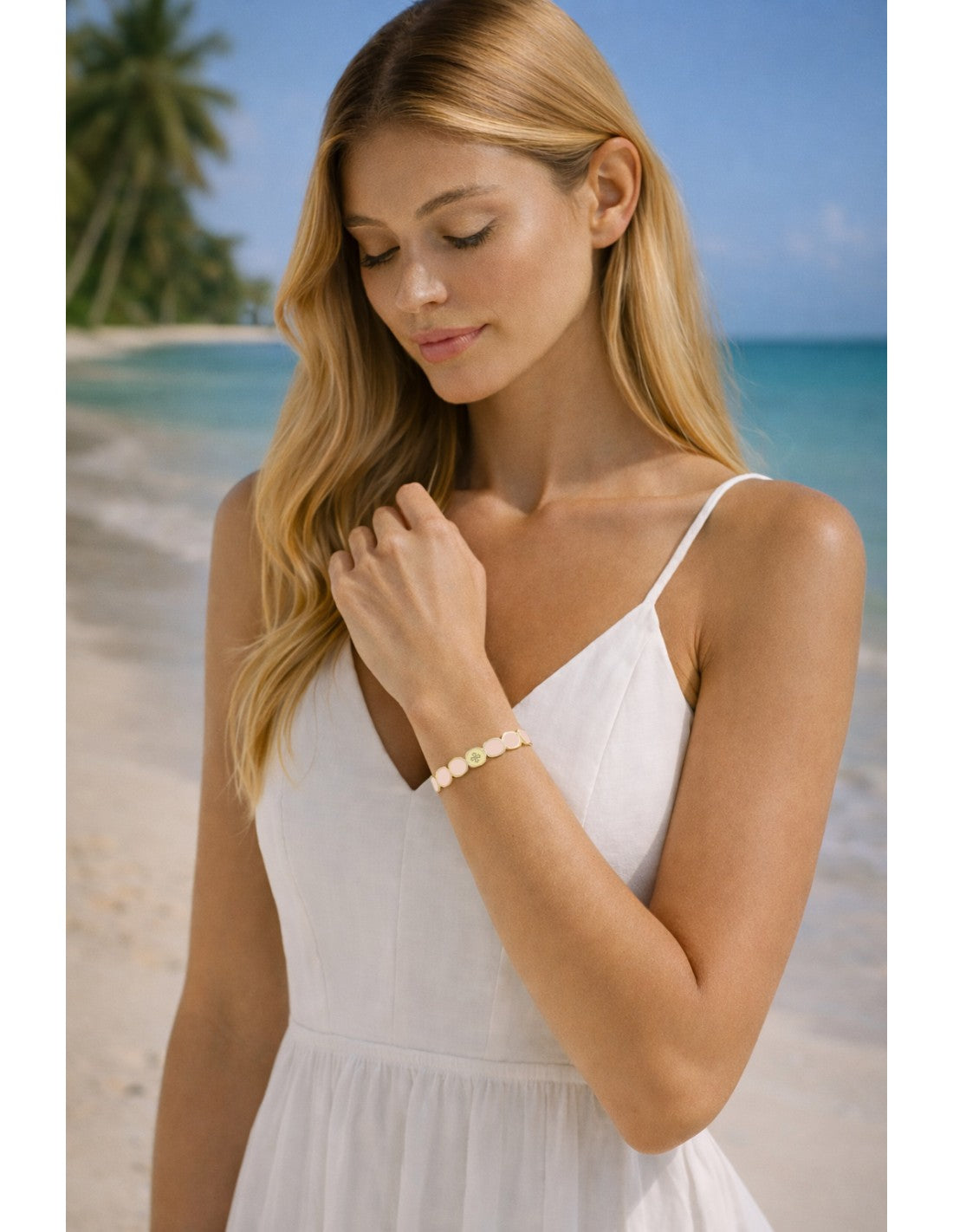 Bracelet Dame  Métal émaillé NUDE  LAUREN STEVEN