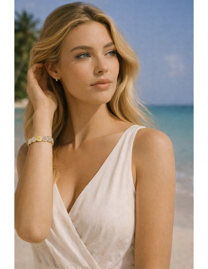 Bracelet  dame Métal émaillé Bold Taupe