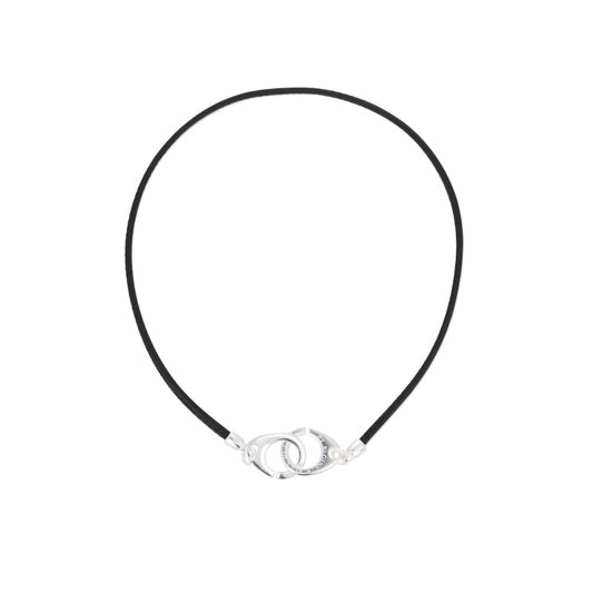 Collier N°846 - RAS DE COU MENOTTES  SECRET DE CUIR