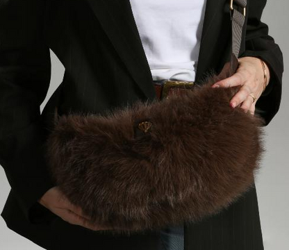 Sac porté de travers Effet fourrure TENDANCE - PELLETTI LE VOYAGE EN PANIER