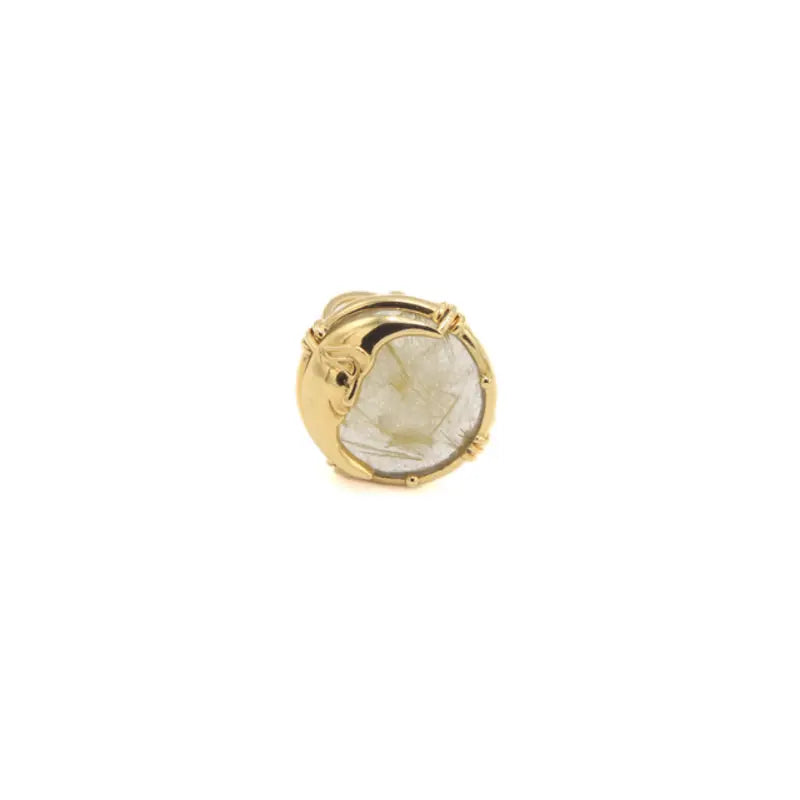 BAGUE Dame LUNE RUTIL OR Au fil de LO