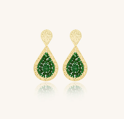 Boucles d'oreilles Dame Baker vert SANTIBE