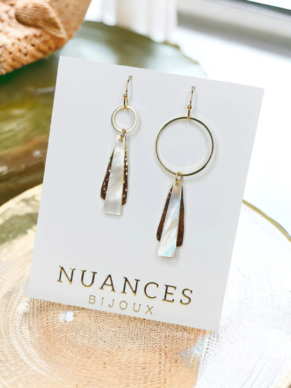 BOUCLES D'OREILLES Dame Cirrila doré  NUANCES
