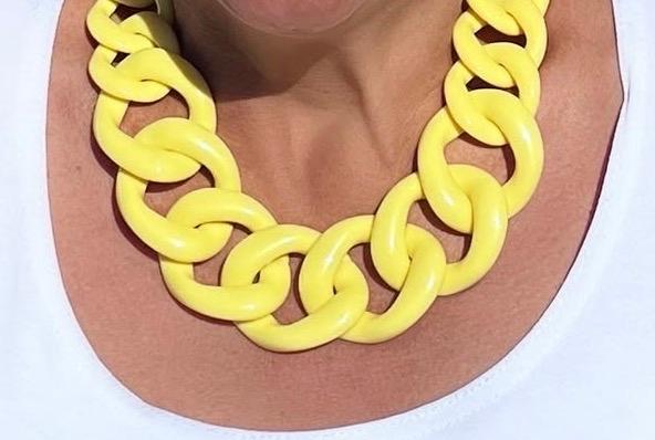 COLLIER Femme  maillon FRANCINE BRAMLI  ambre orangé