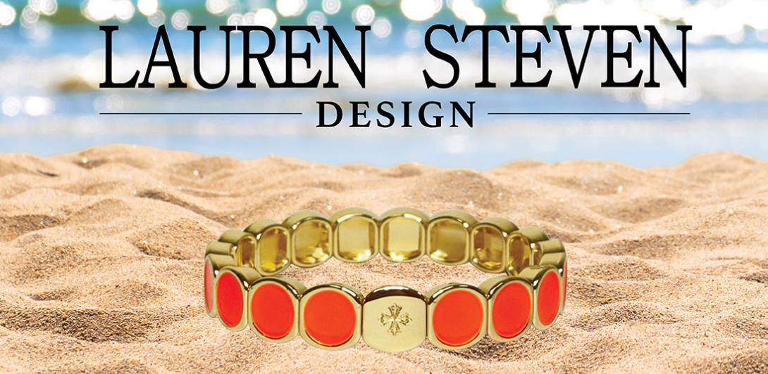 Bracelet Dame  Métal émaillé Slim Blanc LAUREN STEVEN