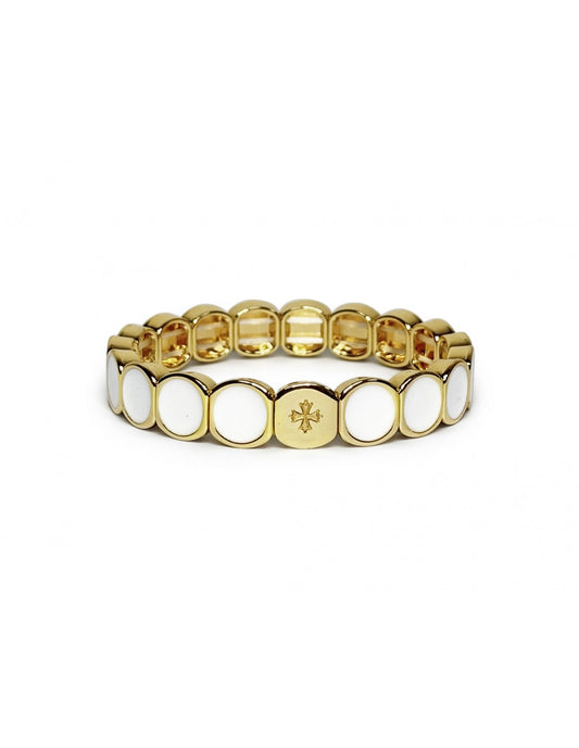 Bracelet Dame  Métal émaillé Blanc LAUREN STEVEN