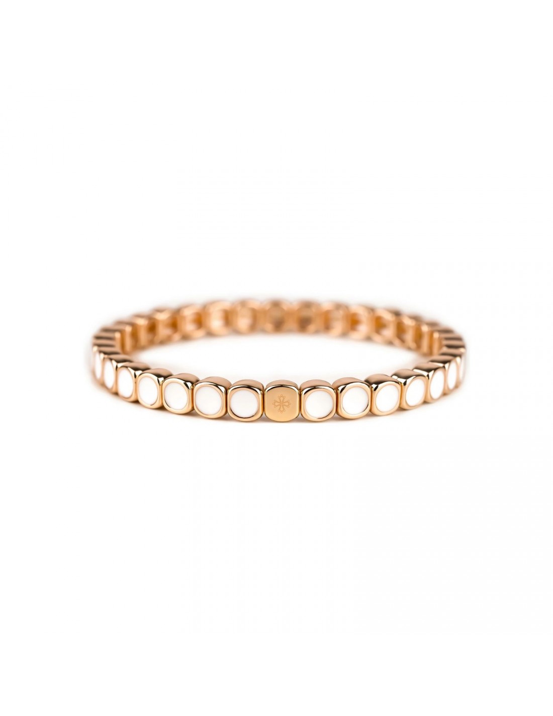 Bracelet Dame  Métal émaillé Slim Blanc LAUREN STEVEN