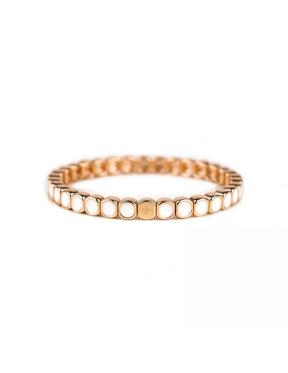 Bracelet Dame  Métal émaillé Slim Blanc LAUREN STEVEN