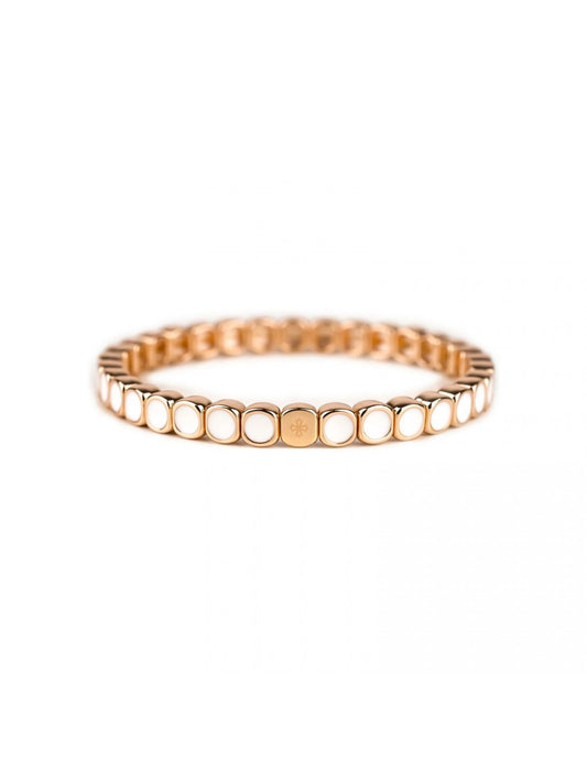 Bracelet Dame  Métal émaillé Slim Blanc LAUREN STEVEN