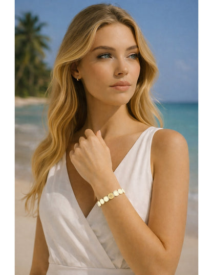 Bracelet  dame Métal émaillé Bold CREME Lauren steven