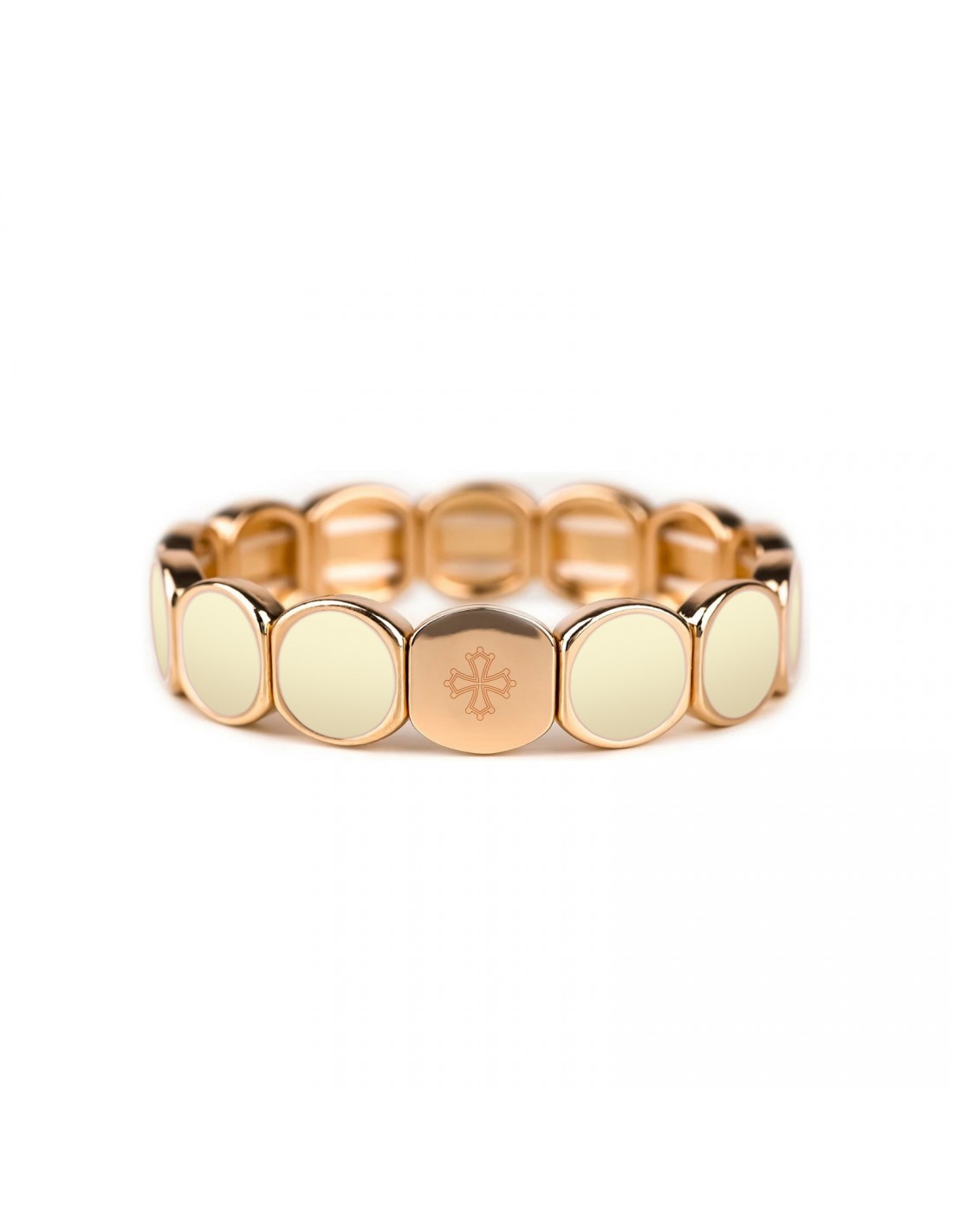 Bracelet  dame Métal émaillé Bold CREME Lauren steven