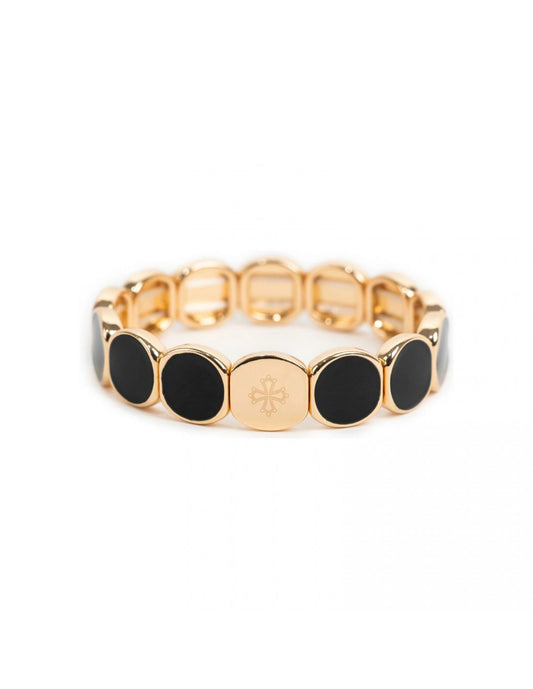 Bracelet  dame Métal émaillé Bold noir Lauren Steven
