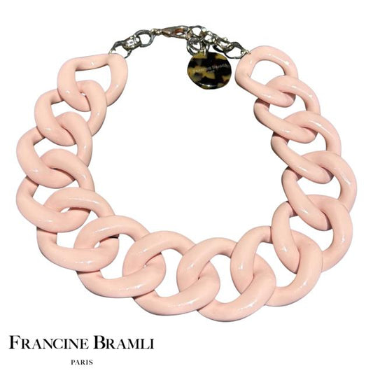 COLLIER Femme  maillon FRANCINE BRAMLI  Rose dragée