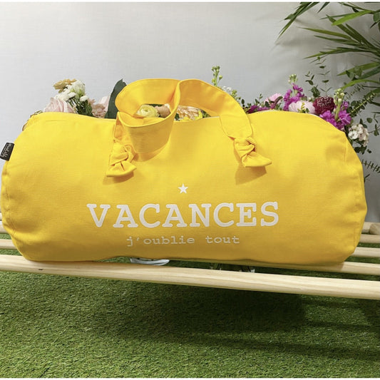 Sac Polochon- Jaune Banana- Vacances, J'oublie Tout MARCEL & LILY