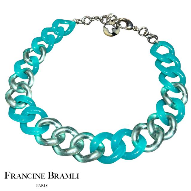 COLLIER Femme  maillon FRANCINE BRAMLI  vert turquoise