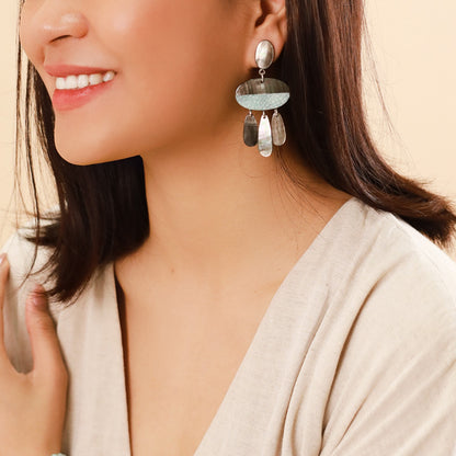 BOUCLES D'OREILLES POUSSOIR 3 GOUTTES Collection Ko tao Nature Bijoux