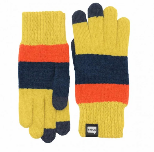 GANTS AXIS MOUTARDE BLEU ORANGE EVOLG