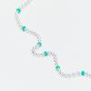 BRACELET EN ARGENT MICROBOULES  LAQUE VERTE