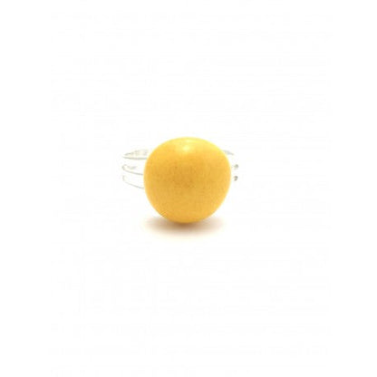 BOUCLES D OREILLES GEVOLE PUCE CERAMIQUE JAUNE