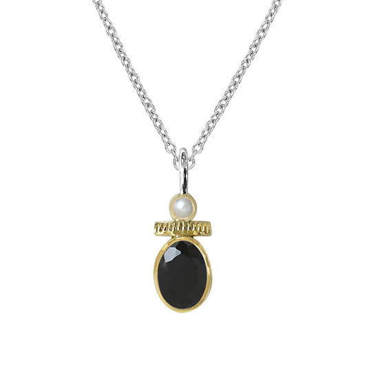Collier argent petit onyx CANYON