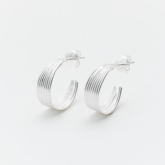 BOUCLES D'OREILLES ARGENT FILS GRAVES