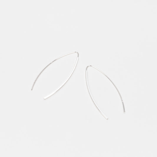 Boucles d'oreilles PENDANTES  Argent RIGIDES OVALES ET TRAVERSANTES CANYON