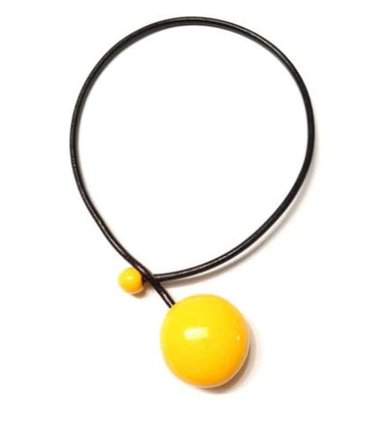 COLLIER GALET GEVOLE JAUNE