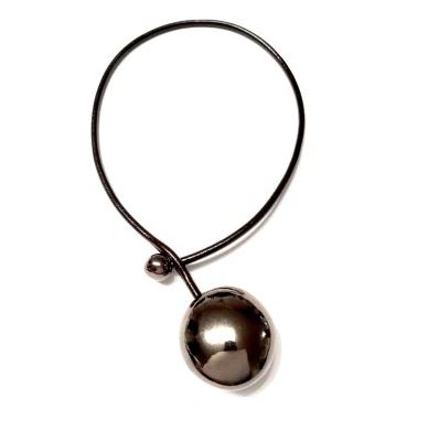 COLLIER GALET GEVOLE NOIR NACRE