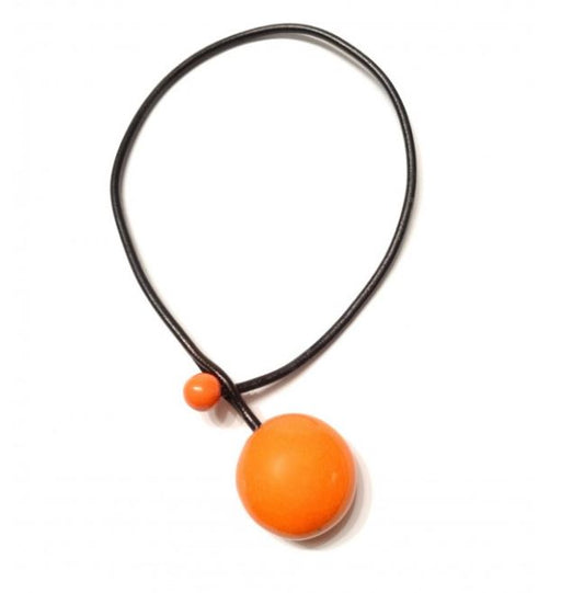 COLLIER GALET GEVOLE ORANGE