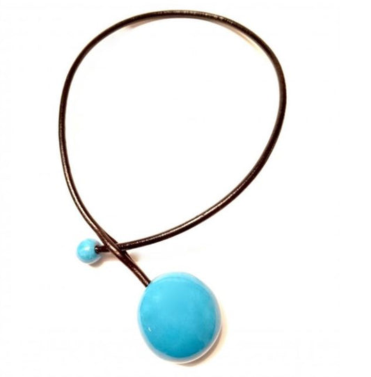 COLLIER GALET GEVOLE TURQUOISE