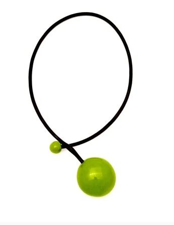 COLLIER GALET GEVOLE VERT