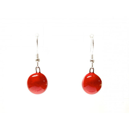 BOUCLES D OREILLES GEVOLE CERAMIQUE ROUGE