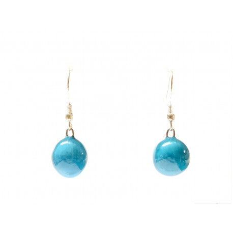BOUCLES D OREILLES GEVOLE MYRTILLE CERAMIQUE TURQUOISE  MYRTILLEXL/TURQ