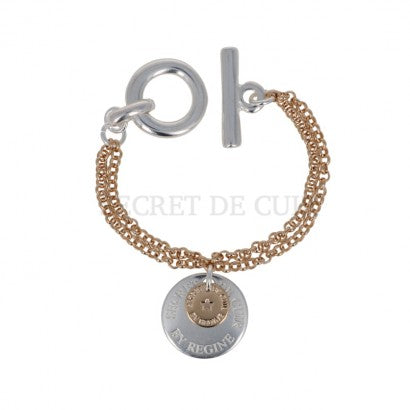 BRACELET SECRET DE CUIR DOUBLE CHAINE