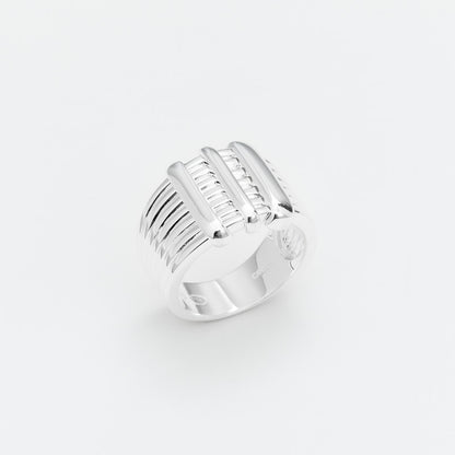 BAGUE EN ARGENT LARGE COMPOSEE DE 6 FILS  CANYON