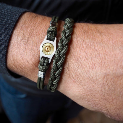 BRACELET DOUILLE ET CORDON PM BANG BANG N.7 KAKI   ELDEN
