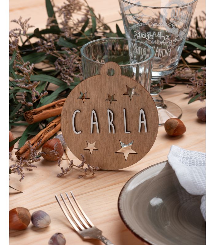 BOULES DE NOEL BOIS personnalisable