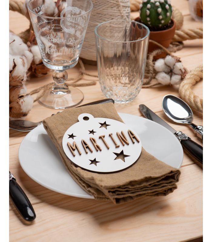 BOULES DE NOEL BOIS personnalisable